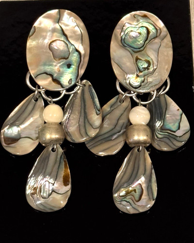 Vintage abalone teardrop - vintage,